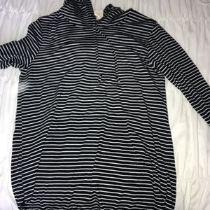 oversized striped hoodie